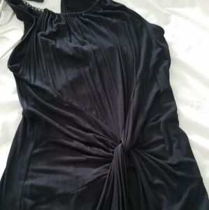 Bisou Bisou Dressy Black Tunic Top